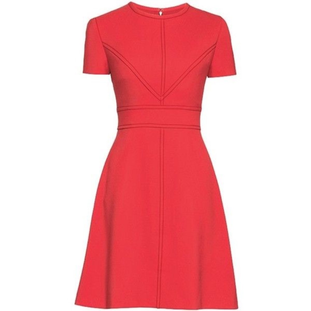 Eliza J crepe red a-line dress